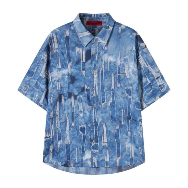 PATCH WORK DENIM SHIRT