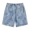 PATCH WORK DENIM SHORT