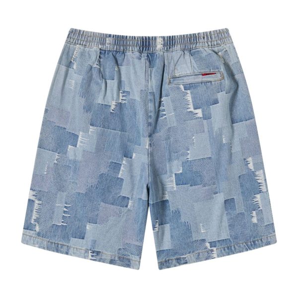PATCH WORK DENIM SHORT