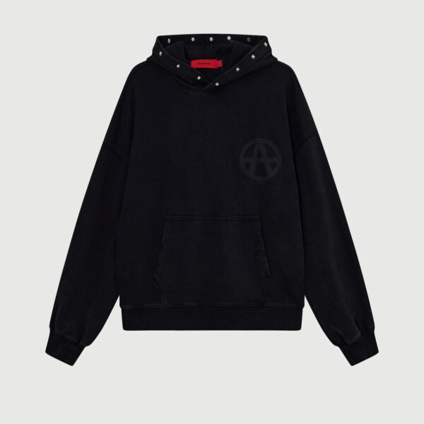 HTEM370401111 Front STUDDED ANARCHY HOODIE